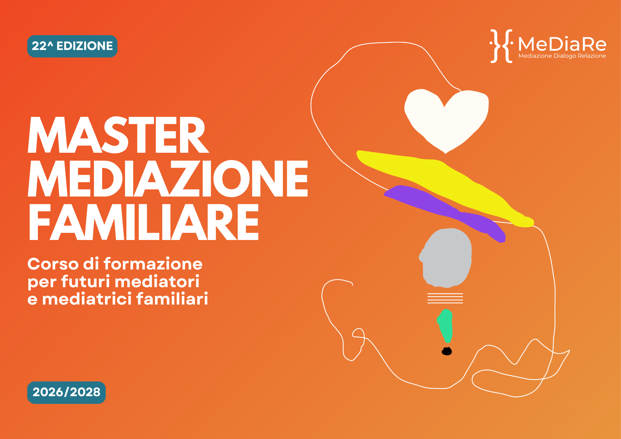 Il Master in Mediazione Familiare, promosso dalla nostra associazione, è conforme al Decreto Ministeriale n. 1512023, che stabilisce i requisiti formativi richiesti – in termini di conoscenze, abi